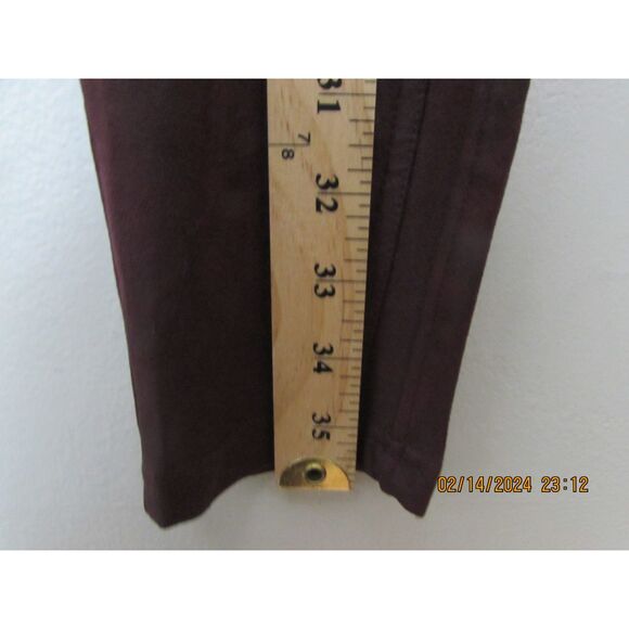 FREE PEOPLE SIZE XS LEATHER SUEDE LOOK LEGGINGS REDDISH BROWN BOHO NWOT FESTIVAL - Picture 4 of 9